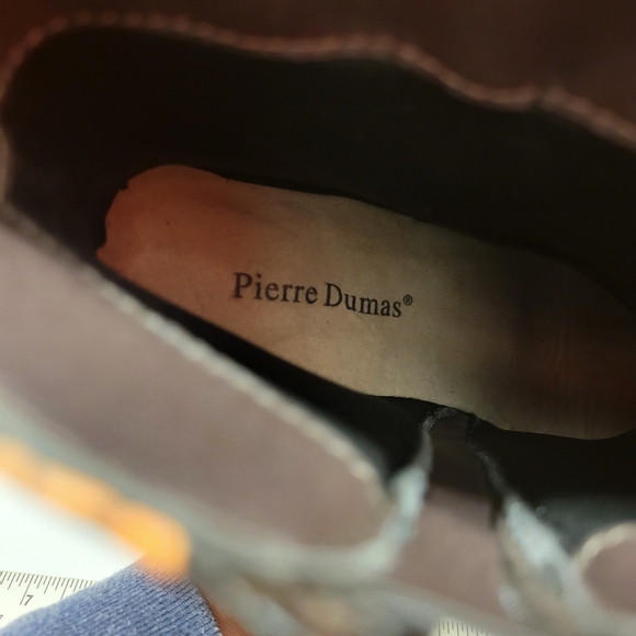 Pierre Dumas Cammy 3 Snakeskin Faux Leather Print Tan Orange Ankle Boot Sz 7.5 - Picture 12 of 12